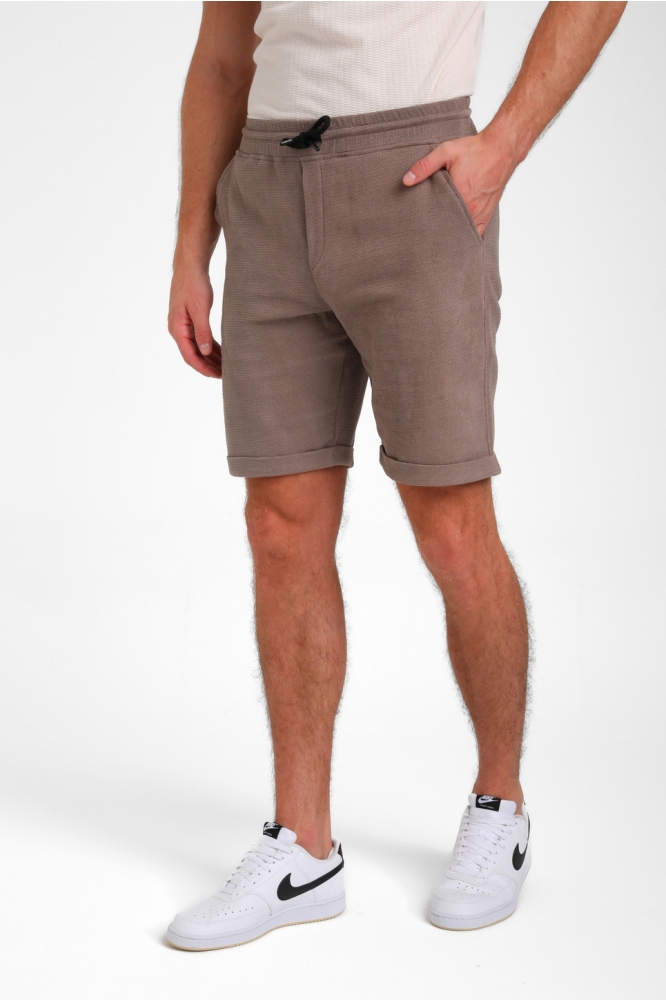 EXCLUSIEVE WAFFLE SHORT 825981 5997 desert taupe